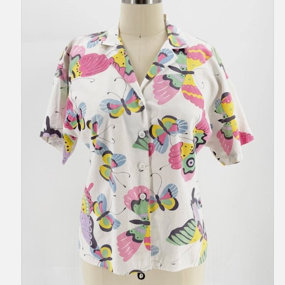 That's Me! Butterfly Whimsy Cotton Casual Top M - Picture 8 of 8